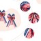 2Pcs 4th of July Wreath Bows Patriotic Rustic Red White Blue Star Strip Bow American Flag Silk Bow Tree Topper
